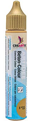 CREARTEC Beton-Colour - gold - zum bemalen und verzieren verschiedener Gegenstände - 30ml - Made in Germany
