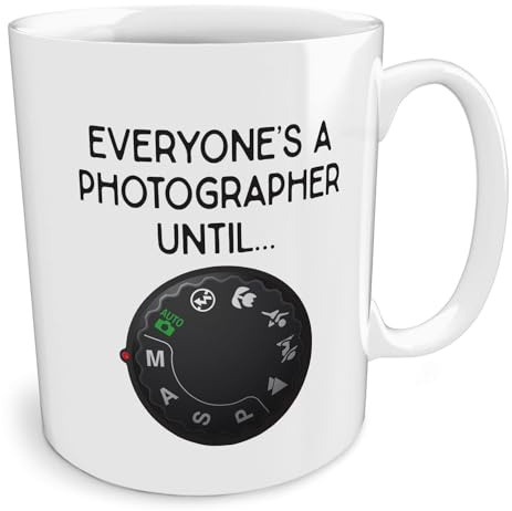 Black Raven Design - Everyone's a Photographer Until - Manual Camera Mode, Ceramic Mug, 11fl oz