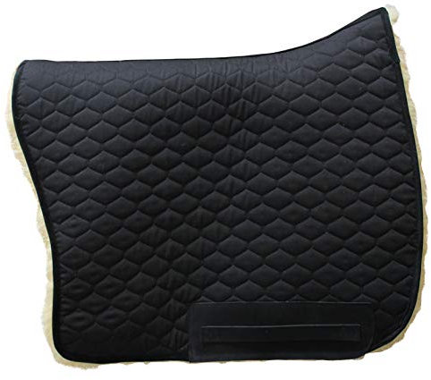 Schöne Lammfelldecke - Satteldecke - Schabracke, inspiriert vom Barock-Sattel Espaniola - komplett echt Lammfell