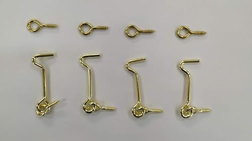 FERPASA® - Aldabilla Retenida Zincada 50 mm. (Bolsa 4 Uds.) (ORO)