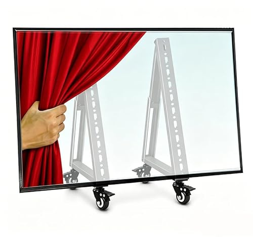 BIGalleons Low Height Mobile TV Stand, Monitor Floor Stand Cart, Rolling TV Mount with Wheel for 32-65 inch Flat Curved Screen TV, LED LCD, 30° Adjustable Viewing Angle (New Version)