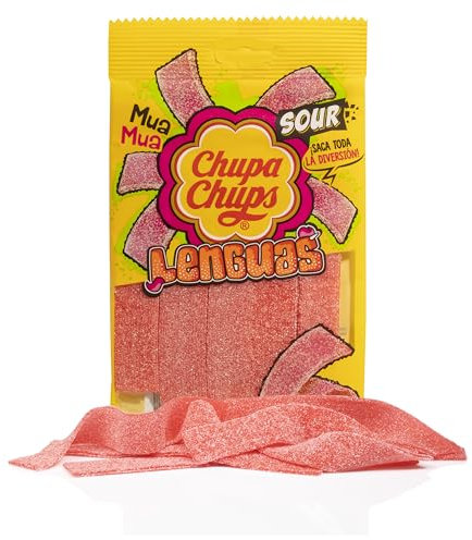 Chupa Chups Gominolas Lenguas de Fresa Ácida, 145g
