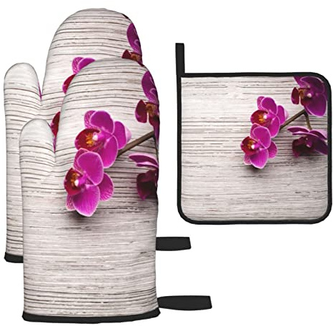 Gants de Four et maniques pour orchidées, Gants de Barbecue durables avec Boucle de Suspension, pour Cuisine, Cuisson, grillades