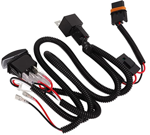 Relais de Faisceau de Klaxon, Kit de Relais de Faisceau de Câblage de Klaxon 12V 24V 40A Bobine de Cuivre Pur Ignifuge pour Cornes D'escargot de Camion de Voiture