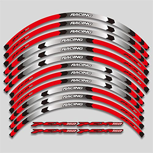 Felgenband Motorrad-Rad-Aufkleber Racing Rim Stripe Tape Decal Accessori Wasserdicht Für PCX 160 Pcx 160 2021 (Color : 2)