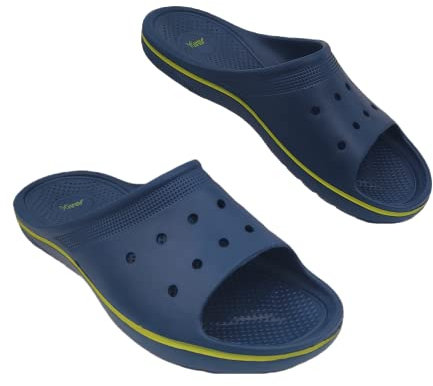 Amix Originale Modello U2 Ciabatte Uomo in Gomma Eva Sandali per Mare, Piscina, Doccia e Giardino, Pantofole Estive Aperte per Casa e Spiaggia, Massimo Comfort (Blu, Numeric_40)