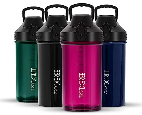 720°DGREE Fitness Shaker uberShaker - 550ml - Premium Miscelatore proteico - Prova perdite, Senza BPA - Miscelazione per frullati proteici cremosi, palestra, alimentazione - Senza scomparto polvere