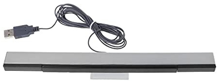 Labstandard Barre de capteur Wii, récepteur de barre de capteur filaire à rayons infrarouges pour Wii, accessoires de jeu à distance, manette de jeu, dragonne, étui en corde à main