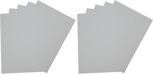 folia 23580 - Moosgummi, 5 Bögen, 2 mm, ca. 29 x 40 cm, hellgrau - ideal für vielfältige Bastelarbeiten (Packung mit 2)