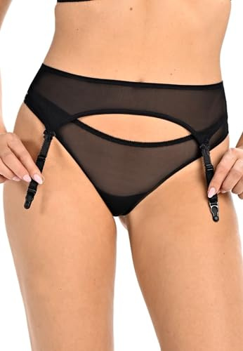Teyli Strumpfhalter Damen - Strumpfgürtel für Damen aus Mesh - Strapsgürtel im Klassischen Schnitt - Sehen toll aus mit Garter Belt Stockings - Garter Suspender Belt