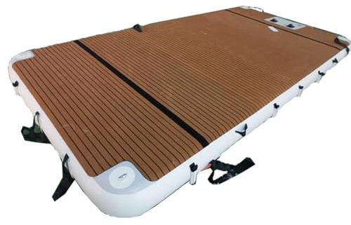 YJFEDCC Inflatable Non-Slip Inflatable Water Floating Bed, Gymnastics Mat, Inflatable Dock Island Raft Water Dock Mat,3 * 3m/9.8 * 9.8ft