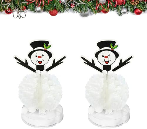 SilverChry 2 Stück Magischer Wachsender Weihnachtsbaum, Magischer Papier-Baum, Mini Weihnachtsbaum Dekoration, DIY Wachsender Weihnachtsbaum für Jungen und Mädchen, lustige