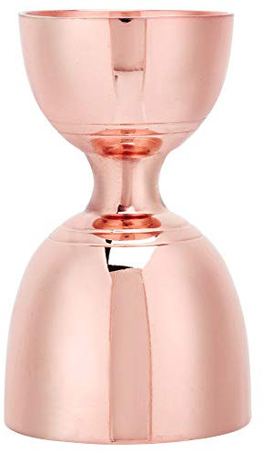 Kuuleyn Bar Jigger, mélangeur à cocktail à double tête en acier inoxydable, outil de barman, mélangeur à cocktail à double tête en acier inoxydable, outil de barman pour (Rose Gold)