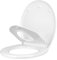YOTOREE Tapa WC para Familia en Forma de O, 2 en 1 Asiento de Inodoro de Cierre Suave, Tapa Inodoro con Liberación Rápida, Tapadera WC con Bisagras Ajustables, Tapa Vater Plástico con Soporte de 150KG