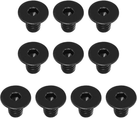 PATIKIL 10 Pezzi Viti a Testa Piatta Esagono Incassato 3/8-16 x 5/8 Bulloni a Testa Svasata Viti Macchine Esagono Incassato Acciaio Carbonio Filettatura Completa Grado Ossido Nero 10,9