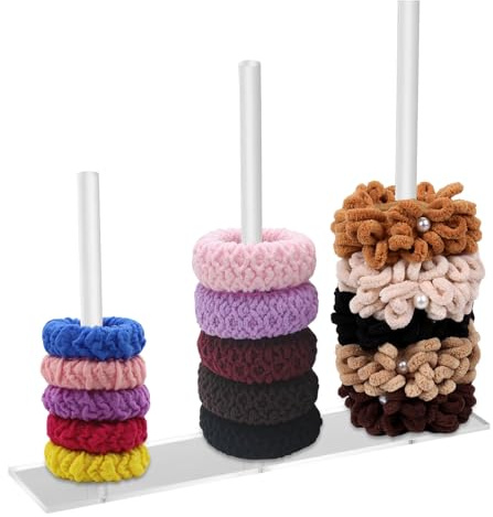 Acryl Scrunchie Halter Stand transparente Display Haar Zubehör Organizer Clear Hair Tie Organizer Lagerung Haar Krawatte Store Scrunchie Halter für Frauen Teenager Girls Mädchen Geschenke
