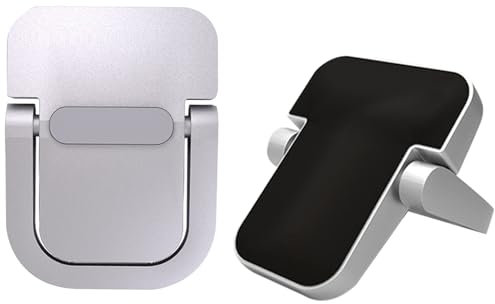 Invisible Mini Laptop Stand,2 PCS Mini Aluminum Laptop Feet Lifter Invisible Self Adhesive Foldable Laptop Riser Portable Laptop Stand for Keyboard Riser Feet for Most Keyboards