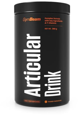 GymBeam Glucosamin Chondroitin Pulver – ein Gelenk-Nahrungsergänzungsmittel mit Glucosamin, Chondroitin, MSM und Kollagen für optimale Kollagenproduktion und Muskel-Funktion (390 g, Mango Maracuja)