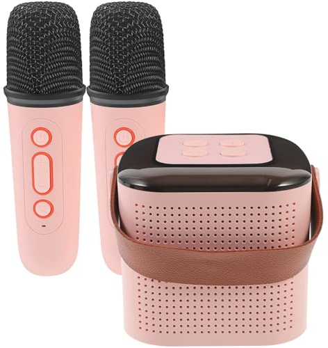 ULDIGI Mini Tragbarer Funk Lautsprecher mit Mikrofon Kabelloser Karaoke Subwoofer mit Tiefbass Kompakt und Leicht für Zuhause Party und Reisen Schnelle Verbindung Stylisches Design