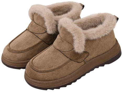 Generiska vinterskor dam fodrade svarta – snöstövlar dam päls damstövlar platå damskor eleganta snöskor lätta skor bekväma stövlar eleganta vinterstövlar varma vinterstövlar, kaffe, 35 EU