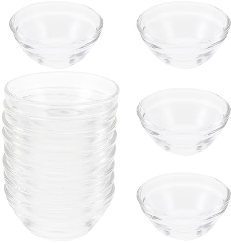 TOYANDONA 12 Bols Pudding en Verre 45 Ml, Petits Ramequins Transparents Empilables, Adaptés aux Fêtes et Repas Quotidiens à Domicile