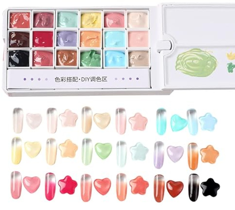 Gel Per Unghie | Vernice Per Manicure A Gradiente Solido A 18 Colori | Di Colori Per Unghie In Gel | Per Le Donne, Ragazze, Professionisti, Salone Di Casa