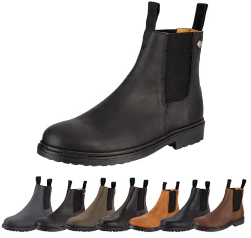 SUEDWIND FOOTWEAR Reitstiefeletten für Damen New Work – 7 Farben – 35-46 | Chelsea Boots aus Leder – Reit- & Freizeit-Stiefelette mit Ortholite-Fußbett, Gummisohle & Lederinnenfutter