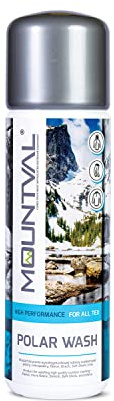 Mountval Polar Wash, Performance Wash-In Cleaner For Outdoor And Hiking Clothing Made Of Fleece, Fibre-Pile, Softshell And Stretch, Refreshes And Softens, Water-Based