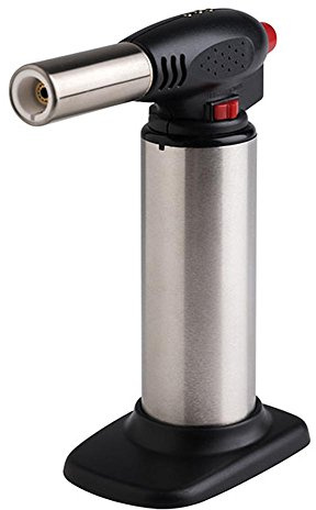 APS Flambierbrenner, Hochwertiger Gasbrenner zum Flambieren von Speisen, stufenlose Flammenregulierung bis zu 1300°C, ABS, Edelstahl