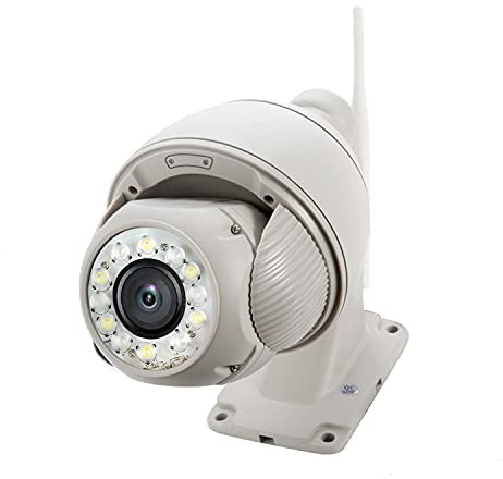 Caméra de sécurité WiFi extérieure, Sricam Caméra IP sans Fil, Dôme étanche IP66, Panoramique/Inclinaison avec des alertes de Movement Vision Nocturne Intérieur d'intérieur