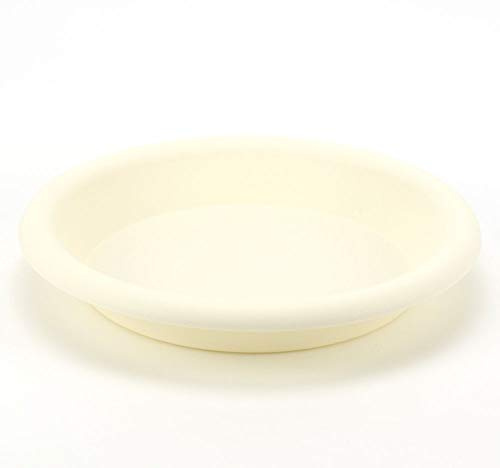 Untersetzer Blumentopf Pflanzkübel rund cream 40 cm mit Rand