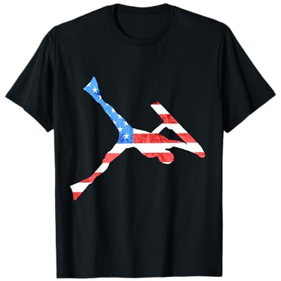 Amerikanischer Bodyboarder USA Bodyboard Wassersport T-Shirt T-Shirt
