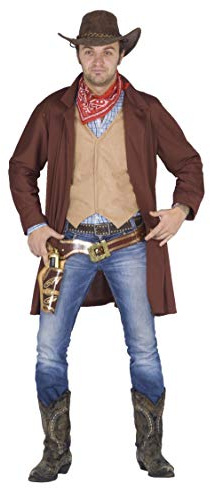 Ciao Pistolero del West maskeradkostym för vuxna (one size), brun, pojke, Brun, one size