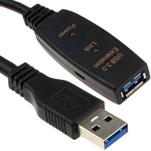 kenable USB 3.0 SuperSpeed Active Repeater Extension Cable A Plug to A Socket Lead 5m