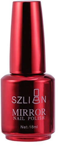 Luxshiny Nagellack Metallic-Farben Spiegeleffekt Nagellack Hochglanzgel Maniküre Nagellack (4 Weinrot)