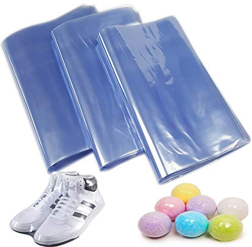 Schrumpffolie aus PVC, transparent, 35,1 x 45 cm, 40 Stück Schrumpffolie zum Verpacken von handgemachten Seifen, Schuhen, Kerzen, kleinen Geschenken, Bastelarbeiten