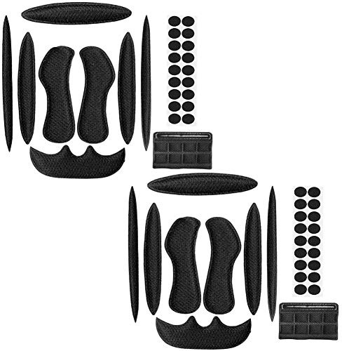 YXHZVON 2 set casco da bicicletta, imbottitura universale in schiuma per biciclette, tampone di ricambio in spugna per casco per bicicletta moto bambini, colore nero