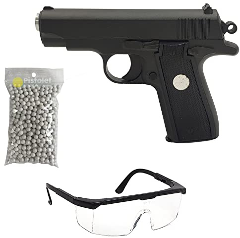 Saigo Defense Pack Airsoft Pistolet G.2 à Ressort/Couleur: Noir/Matière: Métal/Puissance 0.2 Joule/Livré avec Accessoires