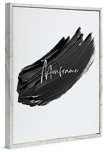 Monframe Schattenfugenrahmen - 60x80 cm - Marmor Grau - für Leinwandbilder auf Keilrahmen - Leerrahmen ohne Glas und Rückwand