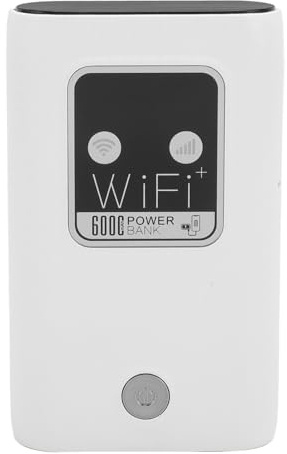Tragbarer WLAN-Router, 4G LTE, 300 Mbit/s, USB, Mobiler WLAN-Router mit SIM-Kartensteckplatz, Hohe Geschwindigkeit, Anschluss von Bis zu 10 Geräten, Tragbare Powerbank, Hohe