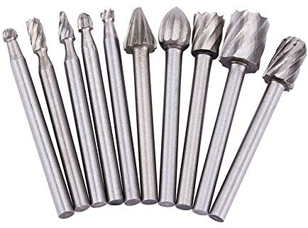 Rotationsfeilen Frässtift Set, 10 teiliges Schnellarbeitsstahl Frässtift Rotationsfeilen, 3 Mm Runder Schaft Für Holzbearbeitung, Bohren, Schnitzen, Gravieren