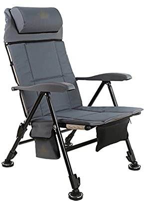 Cenz-888 Angelstühle für Erwachsene Gepolsterte Campingstühle, die Wilde Angelstuhl mit Kissen und Tackle-Aufbewahrungstasche for Outdoor-Strandrawn-Freizeitregler Falten Campingstühle