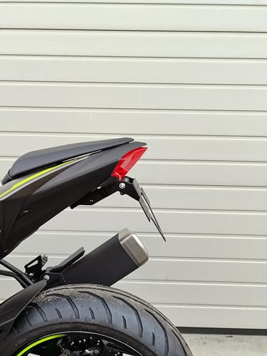 kurzer Kennzeichenhalter für Kawasaki Z 125 Ninja 2019-2026 Kennzeichenträger EVO Heckumbau kawa z125 Ninja 125 B196 Racer Naked Bike Tail Tidy kurzes Heck