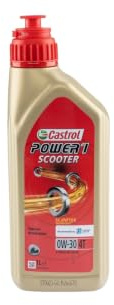 CASTROL Motoröl 0W-30 Power 1 Motor Öl API SL Scooter 4T 1L Kompatibel mit AIXAM Scouty Cabrio, VESPA MOTORCYCLES GTS, SUZUKI MOTORCYCLES ADDRESS