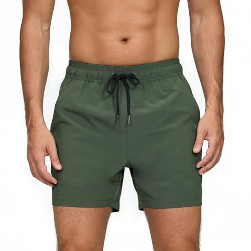 Vorvowry Costume Uomo Mare Asciugatura Rapida Estivo Stampato Boxer Mare Pantaloncini con Traspirante Fodera in Rete Tasca con Cerniera Costumi da Bagno