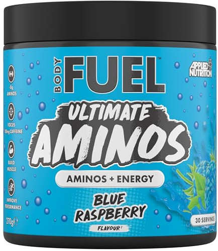 Applied Nutrition BodyFuel Amino's - Amino Acids Supplement, EAA Essential Amino Acids Powder, Muscle Fuel & Recovery (270g - 30 Servings) (Blue Raspberry)