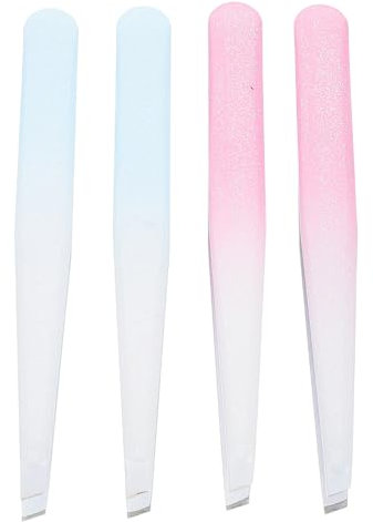 EPIGEIST 4 Stück Augenbrauenpinzette, Edelstahl, Schräge Pinzette, Augenbrauen-präzisionspinzette Für Männer Und Frauen, Gesichtshaarentfernung, Augenbrauenformung