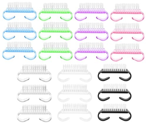 Oruola 21 Stück Nagelbürsten Set,Nail Brushes,Leicht zu Tragen Fingernagelbürste für Reinigung Schönheit Hand,Nagel Reinigung,Fingerbürste,Nagelbürste Weich,Mehrfarbig