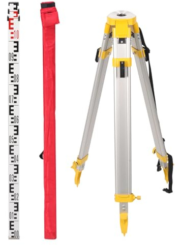 Mountlaser 3M - Set di livellamento telescopico e treppiede di misurazione, set di misurazione ad alte prestazioni (portata 3 metri, treppiede giallo)