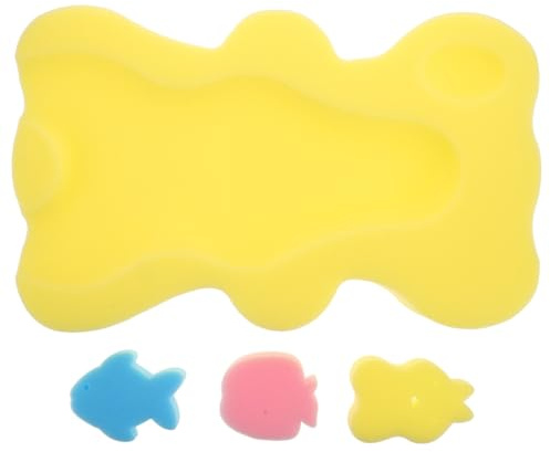 Gatuida Tappetino di supporto per il bagnetto dei neonati: tappetino in spugna antiscivolo - superficie imbottita ultra morbida per neonati - inserto per vasca e cuscino per lavandino per il bagno